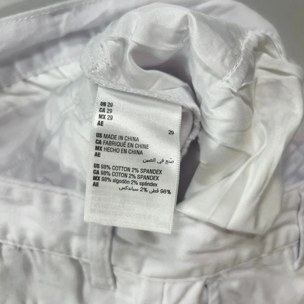 And Now This Chino Shorts Mens 29 White Core Stretch‎ Flat Front NEW